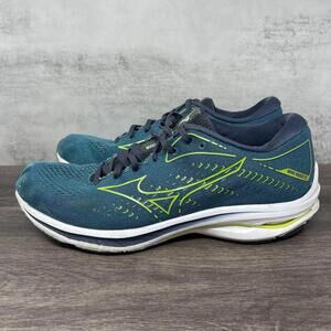 Mizuno Shoes Mens 10 Wave Runner 25 Green White Running Athletic Trainer